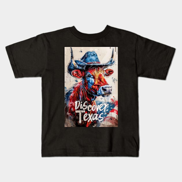 Discover Texas 2 Kids T-Shirt by Gypsykiss